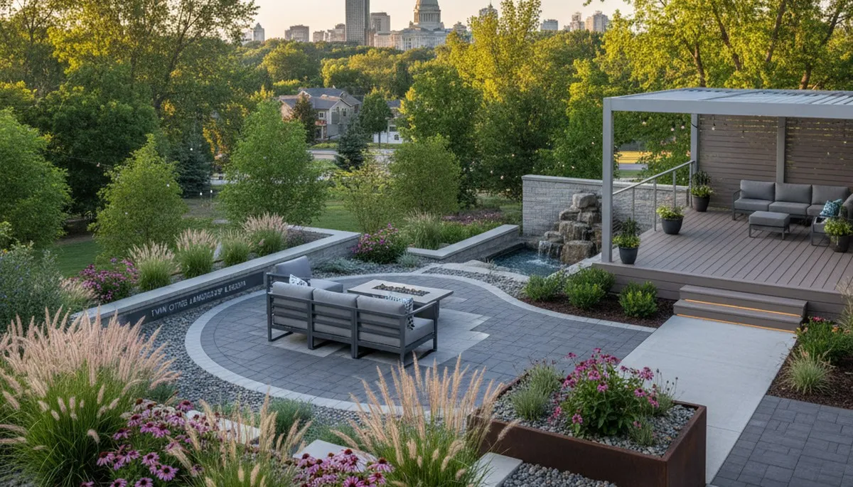 Landscaping crew providing lawn care services in Minneapolis, MN