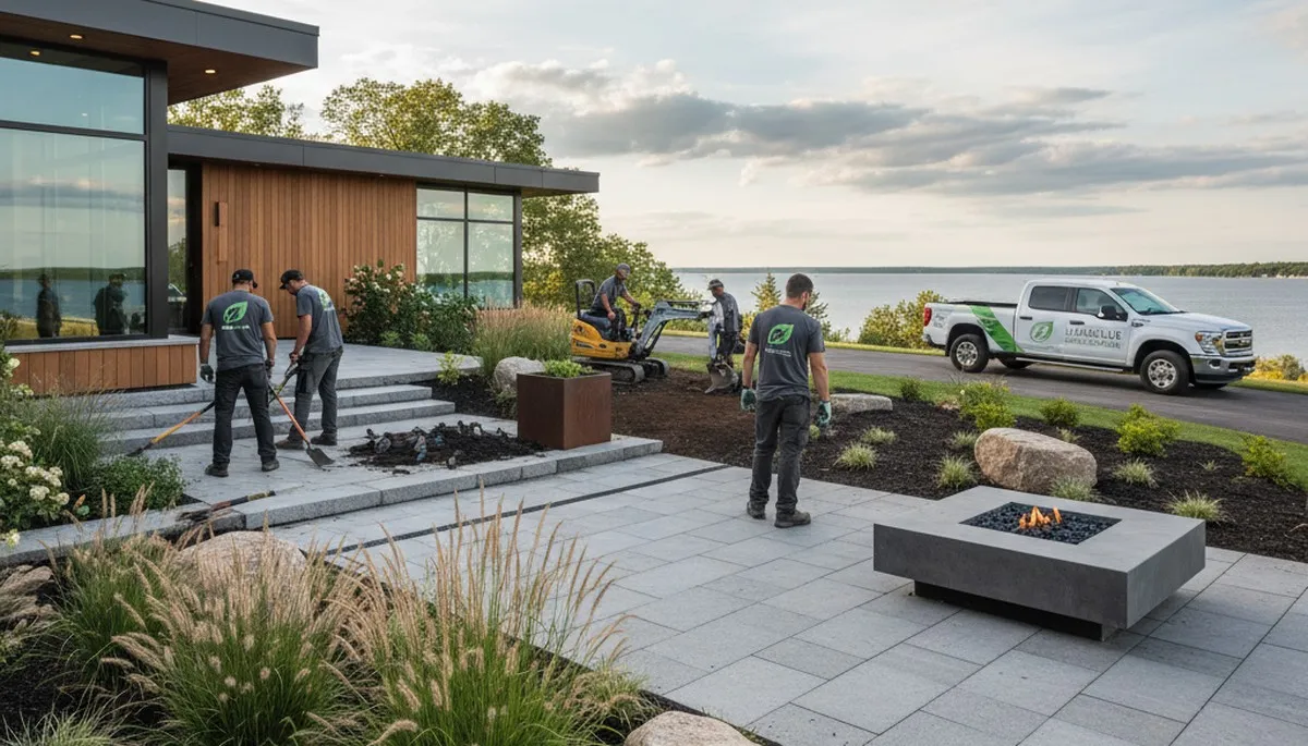 Landscaping crew provides lawn care and yard maintenance in Minneapolis, MN