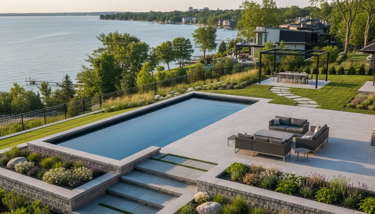 Landscaping crew providing lawn care service in Minneapolis, MN