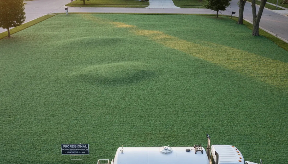 Freshly applied hydroseed lawn treatment on prepared soil by Chop Chop Landscaping in Minneapolis, MN